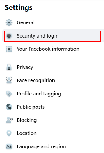 Settings privacy Facebook 1
